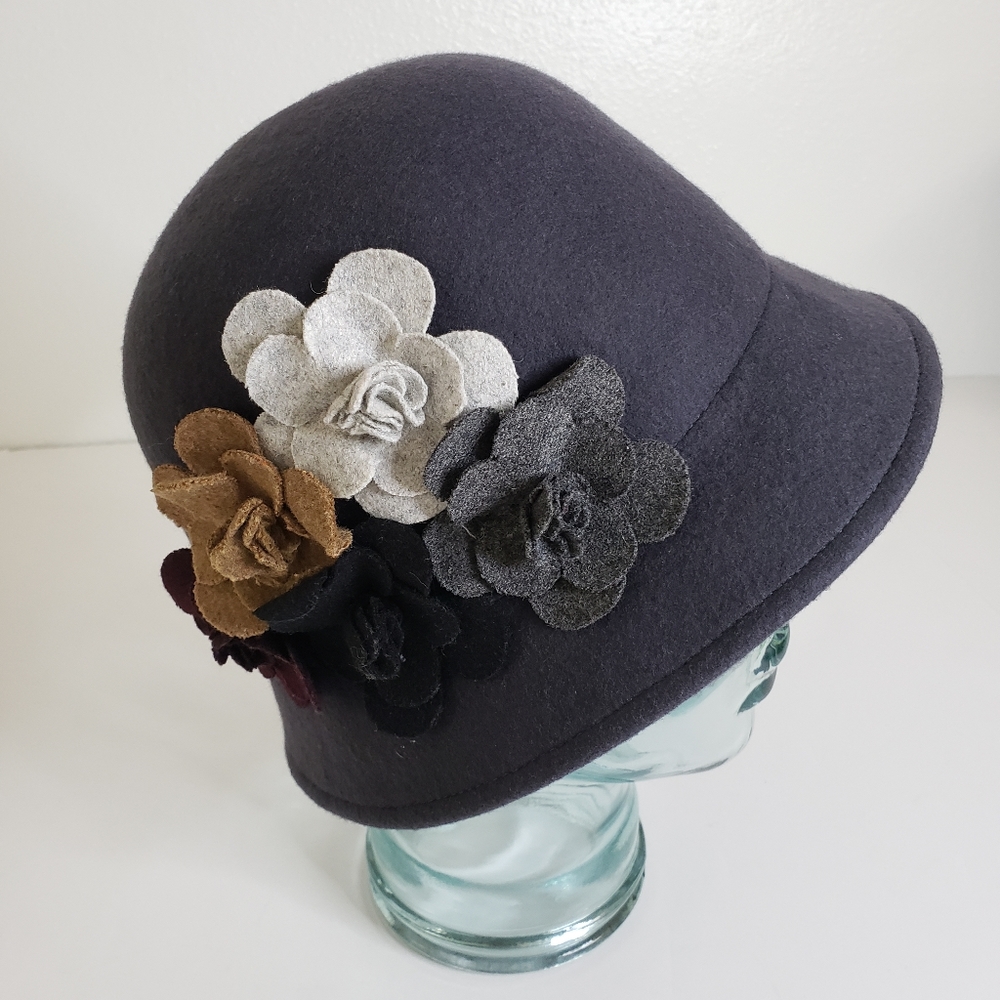 100% Wool Charcoal Bucket Hat OS